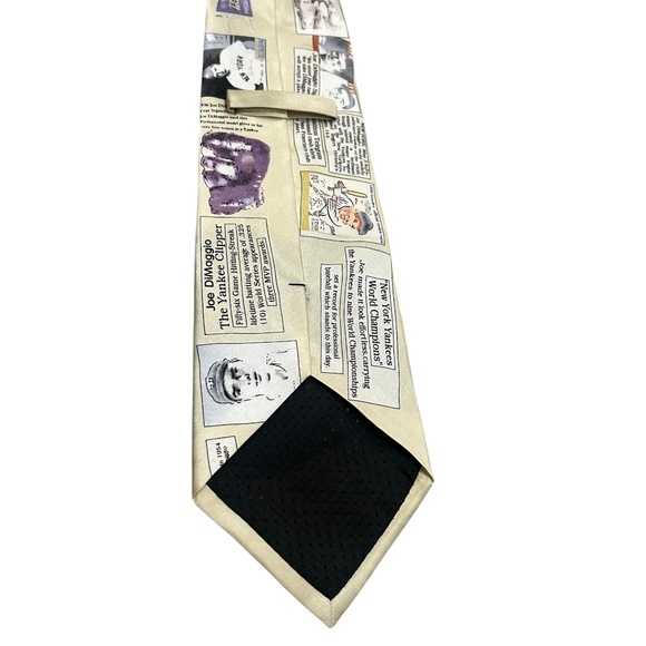 New York Yankees Joe DiMaggio Hand Made Silk Tie - Picture 7 of 8